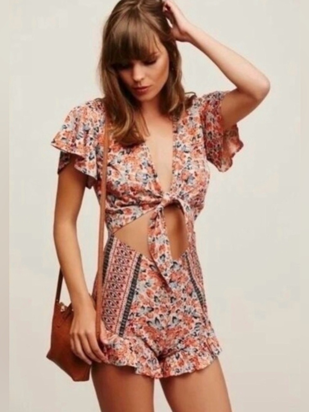 Free People Surf Date Floral Boho Romper